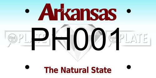 PH001 Arkansas License Plate