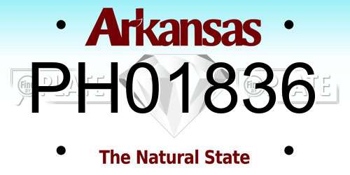 PH01836 Arkansas License Plate