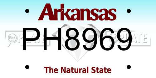 PH8969 Arkansas License Plate