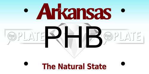 PHB Arkansas License Plate