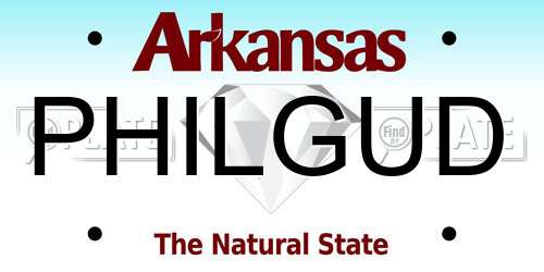 PHILGUD Arkansas License Plate