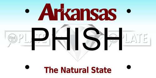 PHISH Arkansas License Plate