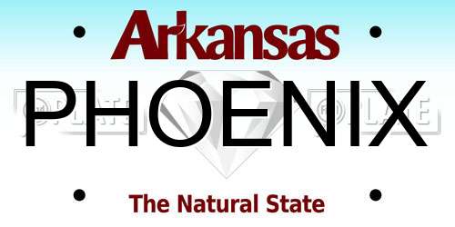 PHOENIX Arkansas License Plate