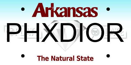 PHXDIOR Arkansas License Plate