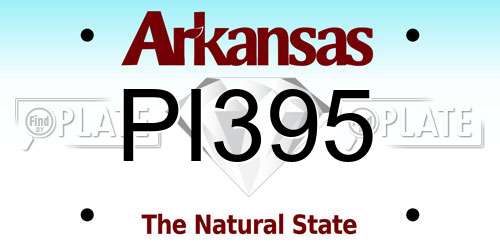 PI395 Arkansas License Plate