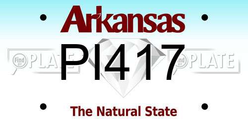 PI417 Arkansas License Plate