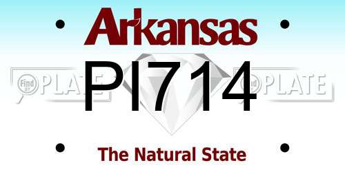 PI714 Arkansas License Plate