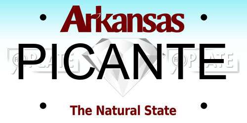 PICANTE Arkansas License Plate
