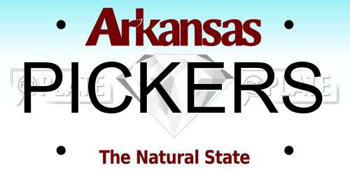 PICKERS Arkansas License Plate
