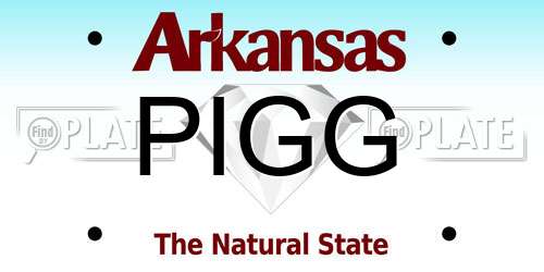 PIGG Arkansas License Plate