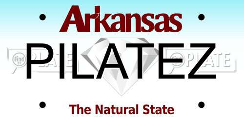 PILATEZ Arkansas License Plate