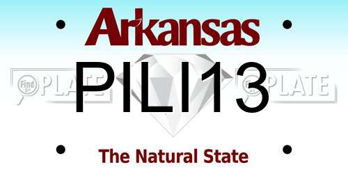 PILI13 Arkansas License Plate