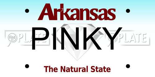 PINKY Arkansas License Plate