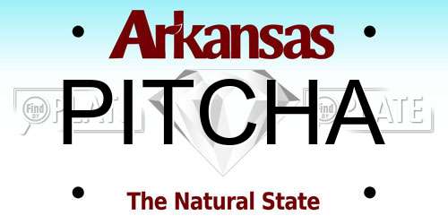 PITCHA Arkansas License Plate