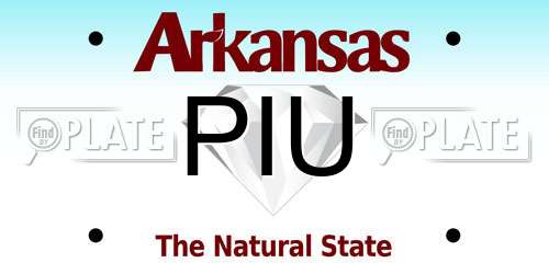 PIU Arkansas License Plate