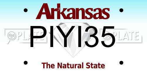 PIYI35 Arkansas License Plate