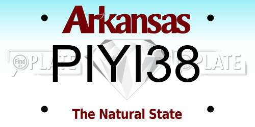PIYI38 Arkansas License Plate