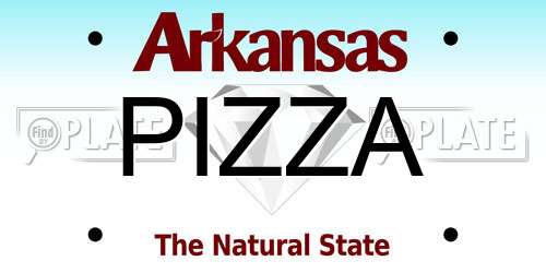 PIZZA Arkansas License Plate