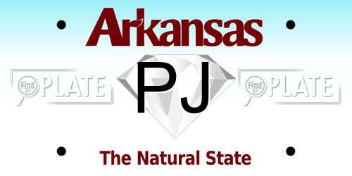 PJ Arkansas License Plate