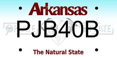 PJB40B Arkansas License Plate