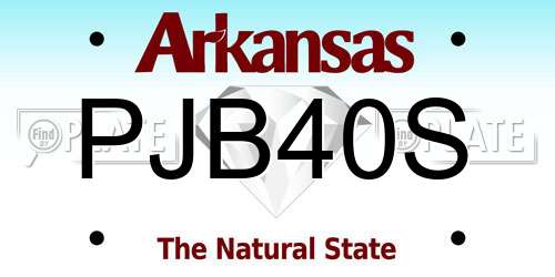 PJB40S Arkansas License Plate