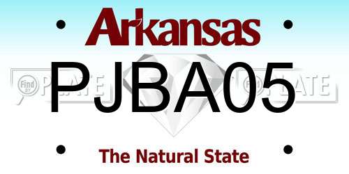 PJBA05 Arkansas License Plate