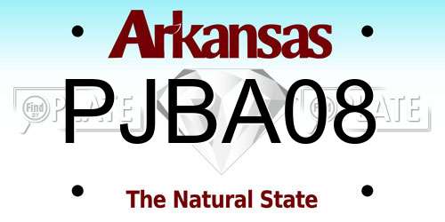 PJBA08 Arkansas License Plate