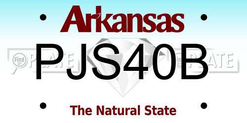 PJS40B Arkansas License Plate