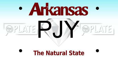 PJY Arkansas License Plate