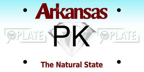 PK Arkansas License Plate
