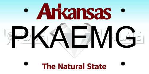 PKAEMG Arkansas License Plate