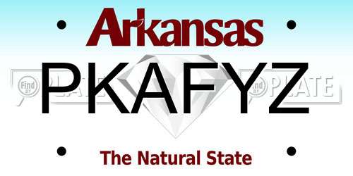 PKAFYZ Arkansas License Plate