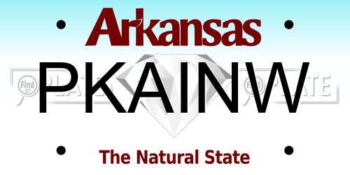 PKAINW Arkansas License Plate