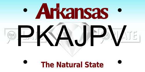 PKAJPV Arkansas License Plate