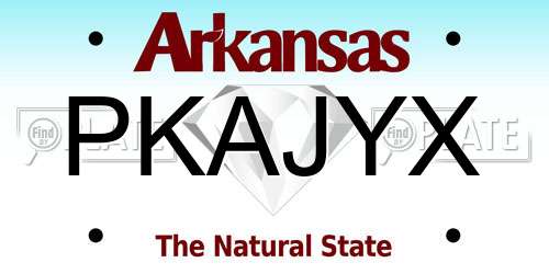 PKAJYX Arkansas License Plate