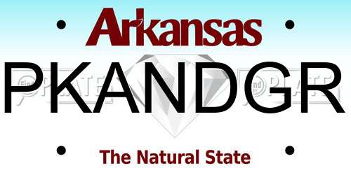 PKANDGR Arkansas License Plate
