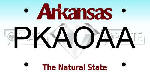 PKAOAA Arkansas License Plate