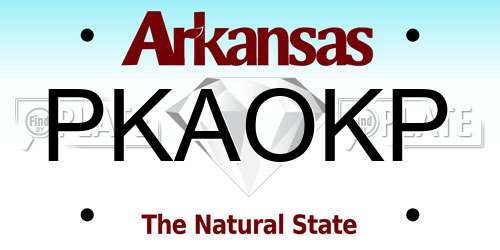 PKAOKP Arkansas License Plate