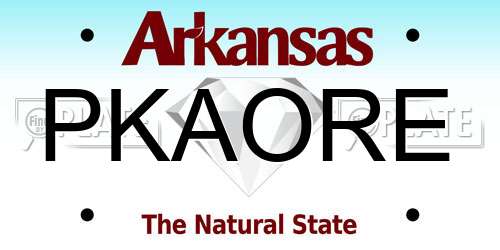 PKAORE Arkansas License Plate