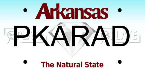 PKARAD Arkansas License Plate