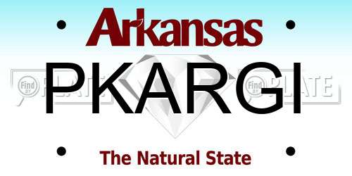 PKARGI Arkansas License Plate