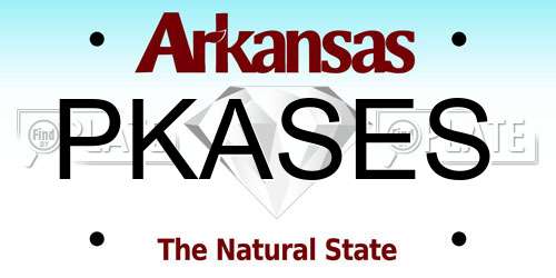 PKASES Arkansas License Plate