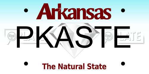 PKASTE Arkansas License Plate