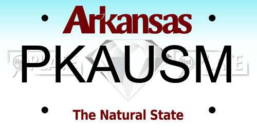 PKAUSM Arkansas License Plate