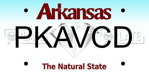 PKAVCD Arkansas License Plate