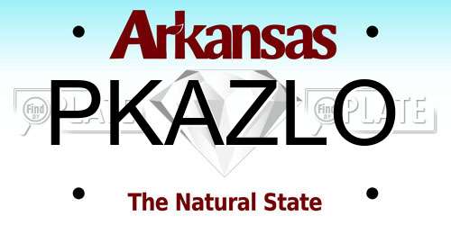PKAZLO Arkansas License Plate