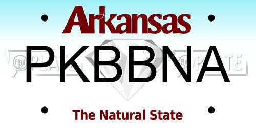 PKBBNA Arkansas License Plate