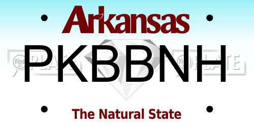 PKBBNH Arkansas License Plate