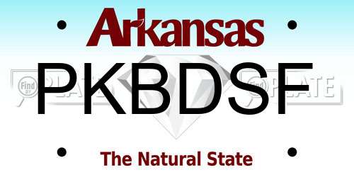 PKBDSF Arkansas License Plate