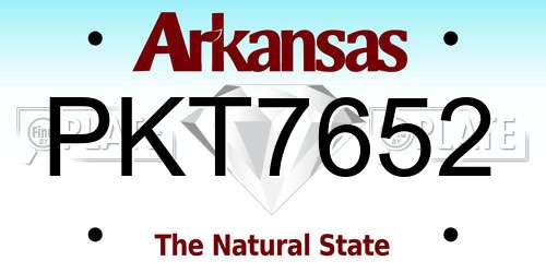 PKT7652 Arkansas License Plate
